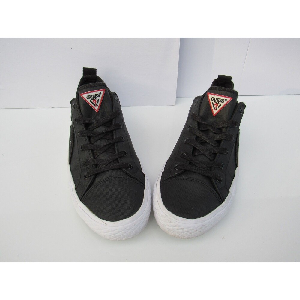 GUESS GMPROVO-C Women's Black Lace Up Low Top Canvas Sneakers US 10 EUR 43
